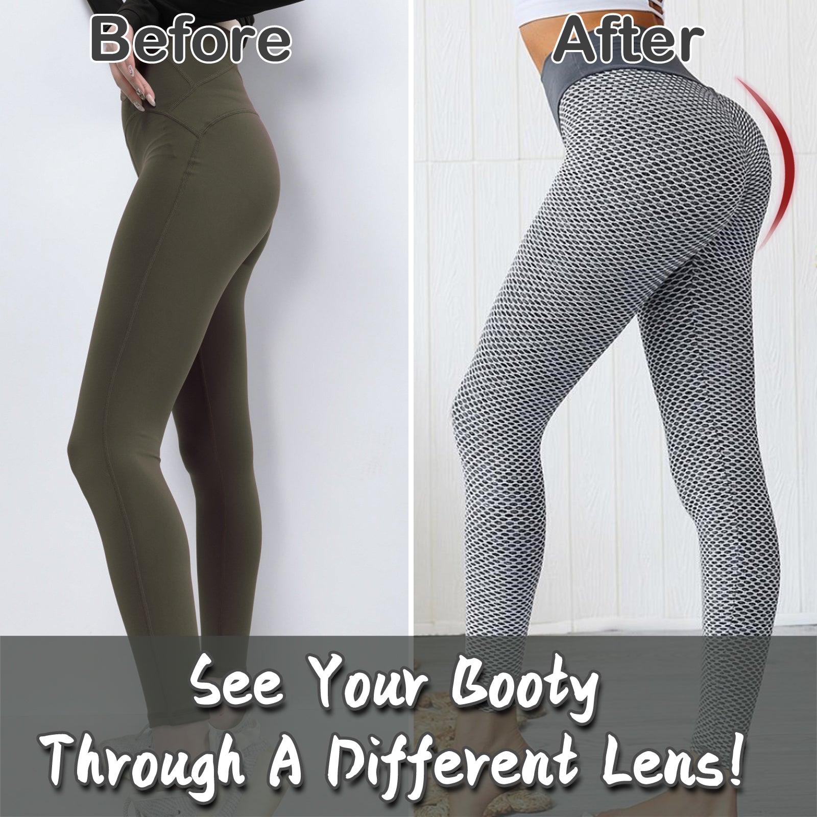 Leggings Women Butt Lifting Workout Tights Plus Size Sports High Waist Yoga Pants Light Grey