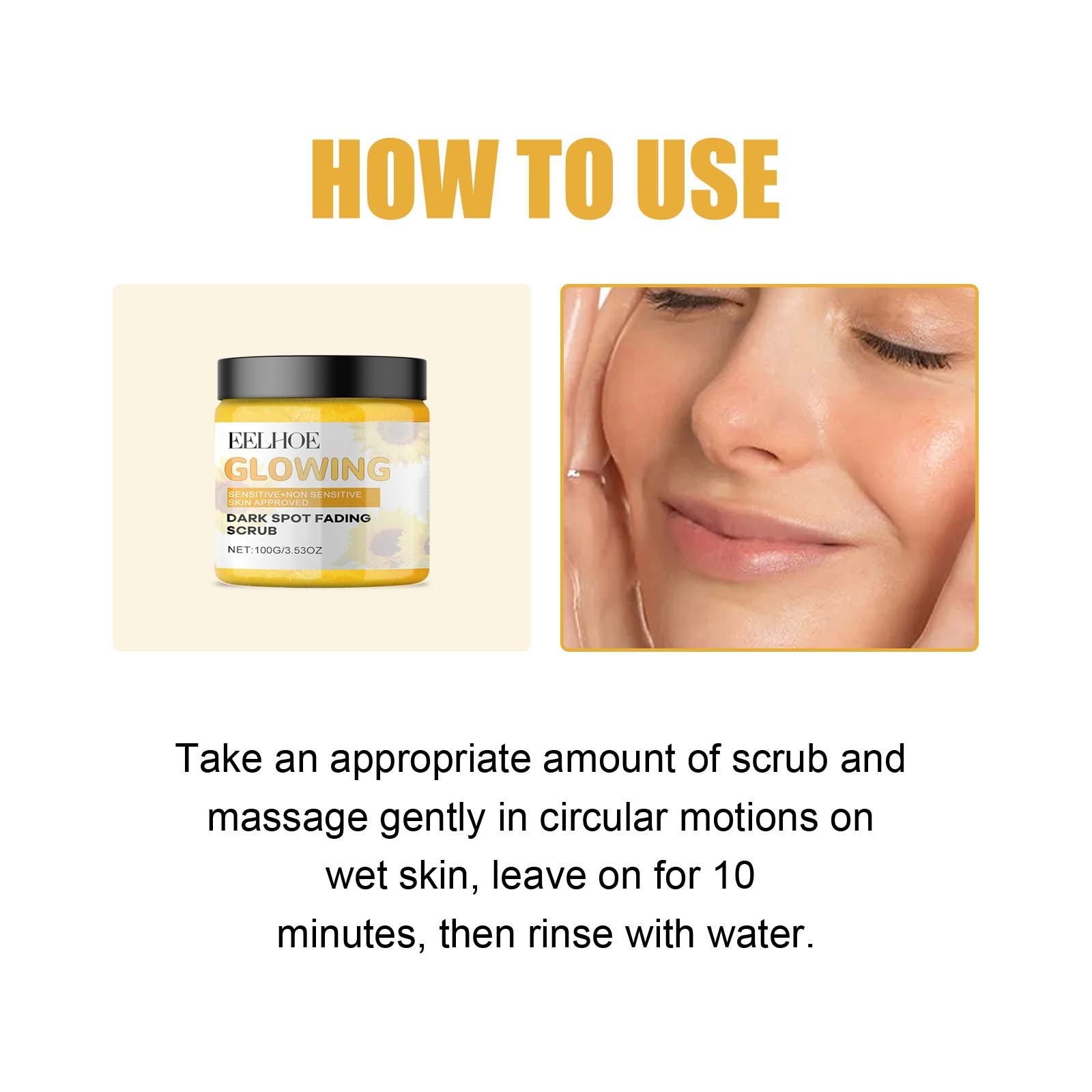 NEW Eelhoe Turmeric Exfoliating Facial Scrub For Deep Cleansing Of Delicate Pores And Beauty Cleansing Treatment