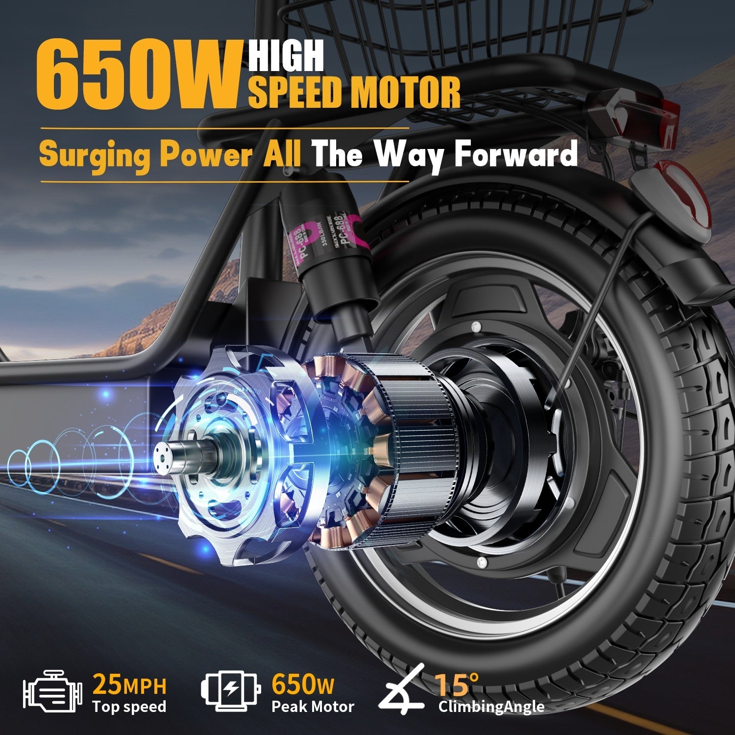 ASKGO Electric Scooter, 500W Motor, 14&