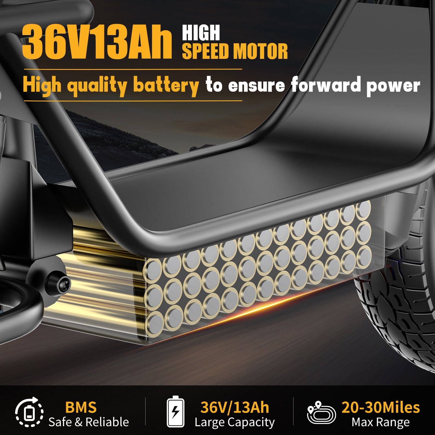 ASKGO Electric Scooter, 500W Motor, 14&