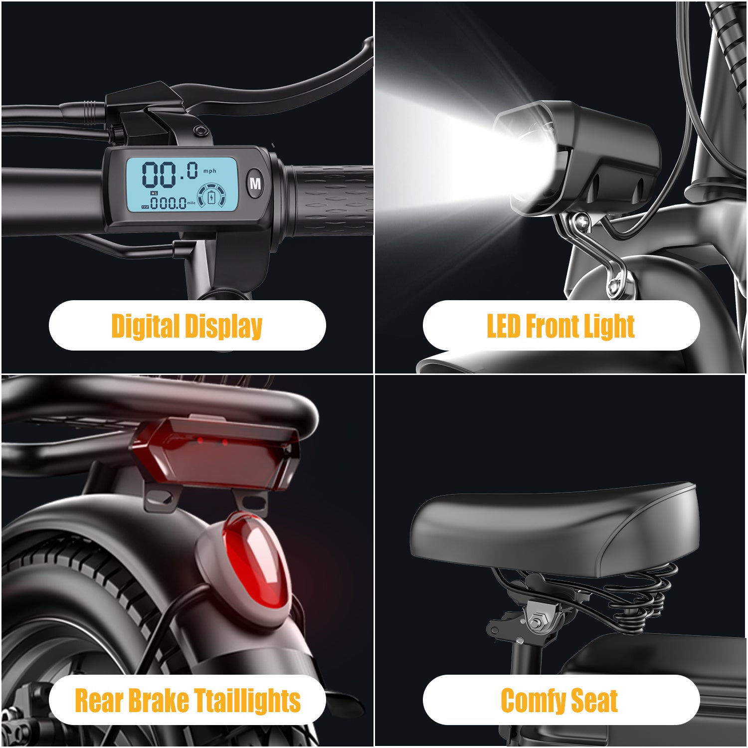 ASKGO Electric Scooter, 500W Motor, 14&
