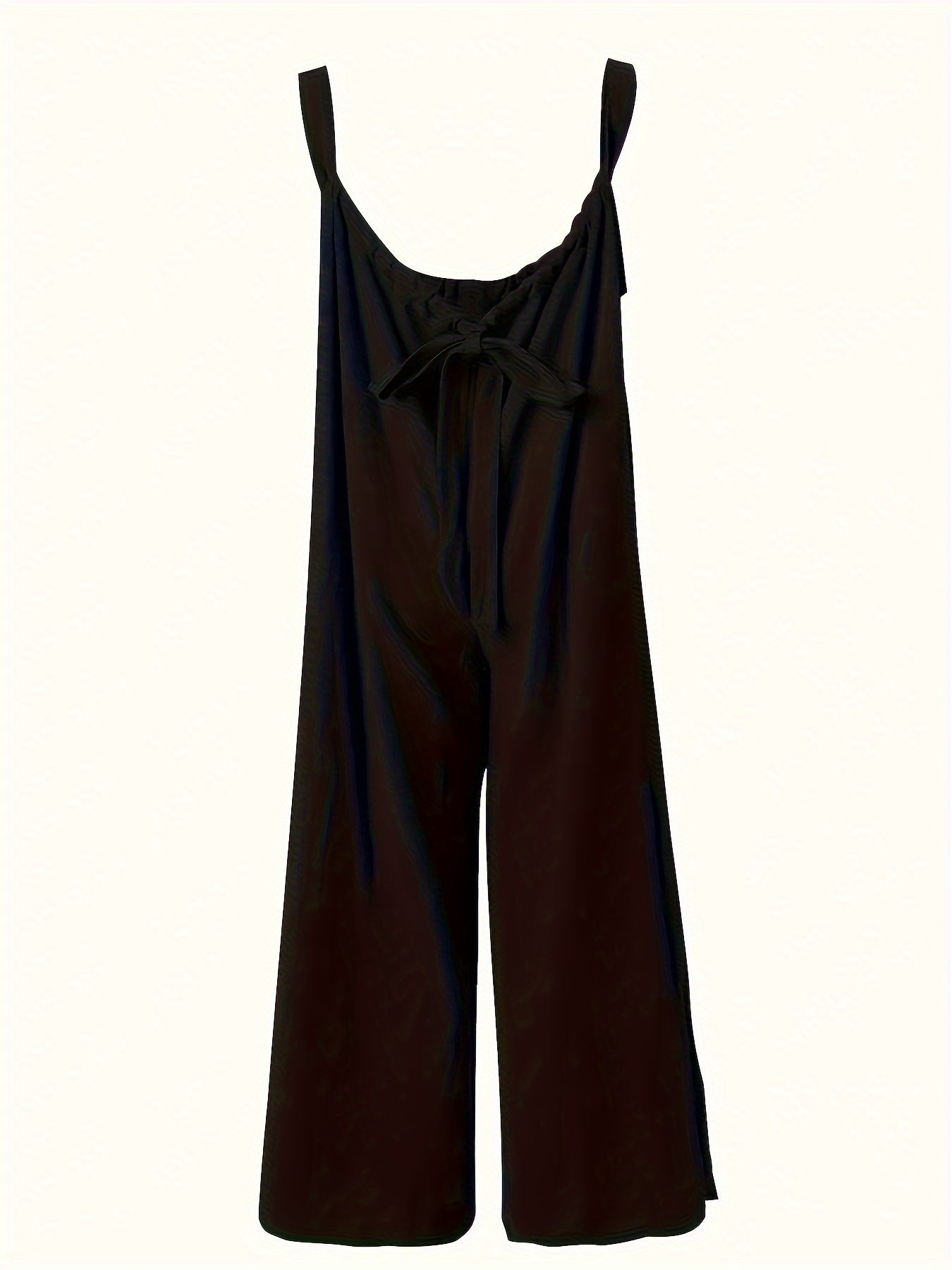 NEW Plus Size Solid Color Pocket Overalls Casual Women&