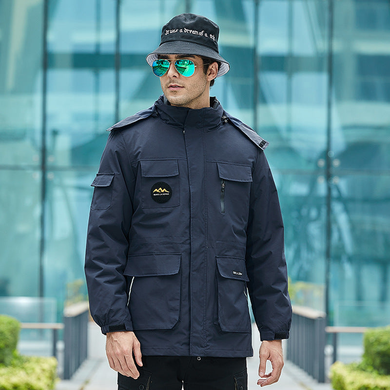 Outdoor Shell Jacket Three-in-one Plus Size Thickened