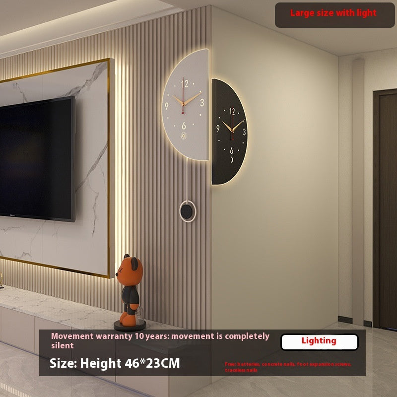W Modern Double-sided Corner Clock