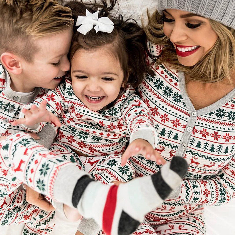 NEW Christmas Pajamas Family Matching New Year Father Mother Kids Baby Look Clothes Set Dad Mom And Daughter Son Pyjamas Outfit