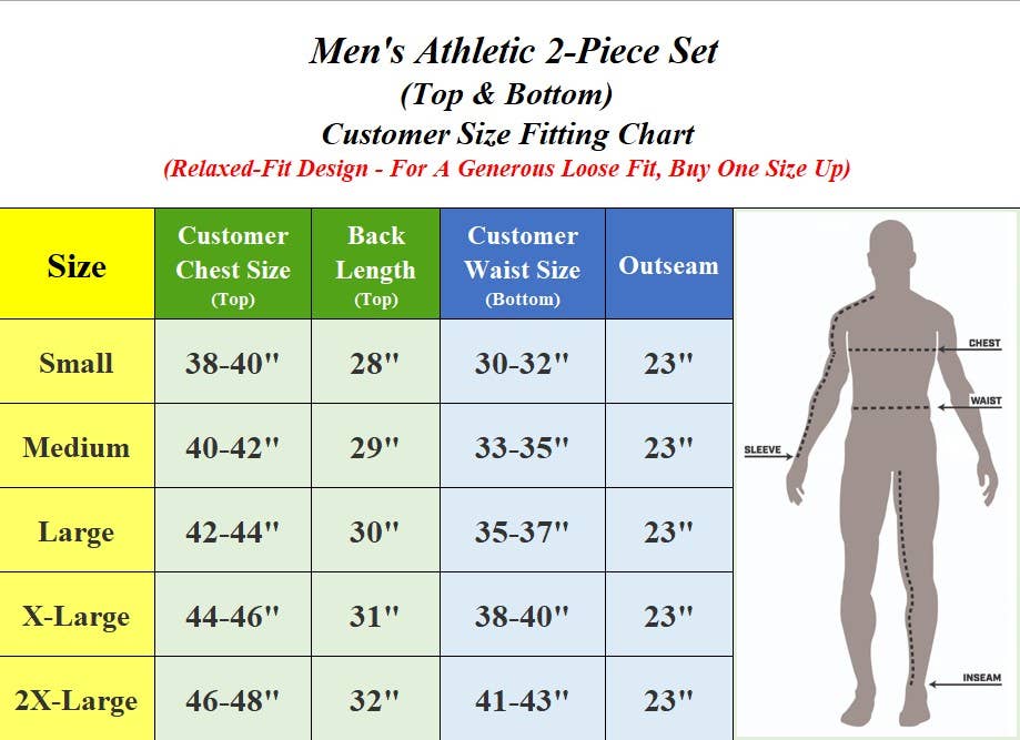 Men’s 2 Piece Athletic Tee & Short Active Set (S-3XL)