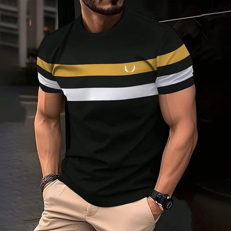 Men’s Premium Breathable Stripe Performance Tee