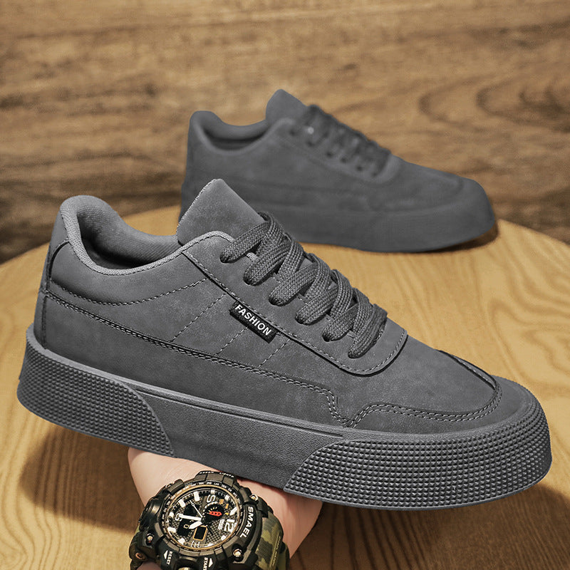 NEW Casual Board Flat Shoes Men Breathable Thick-soled Lace-up Sneakers For Walking Running