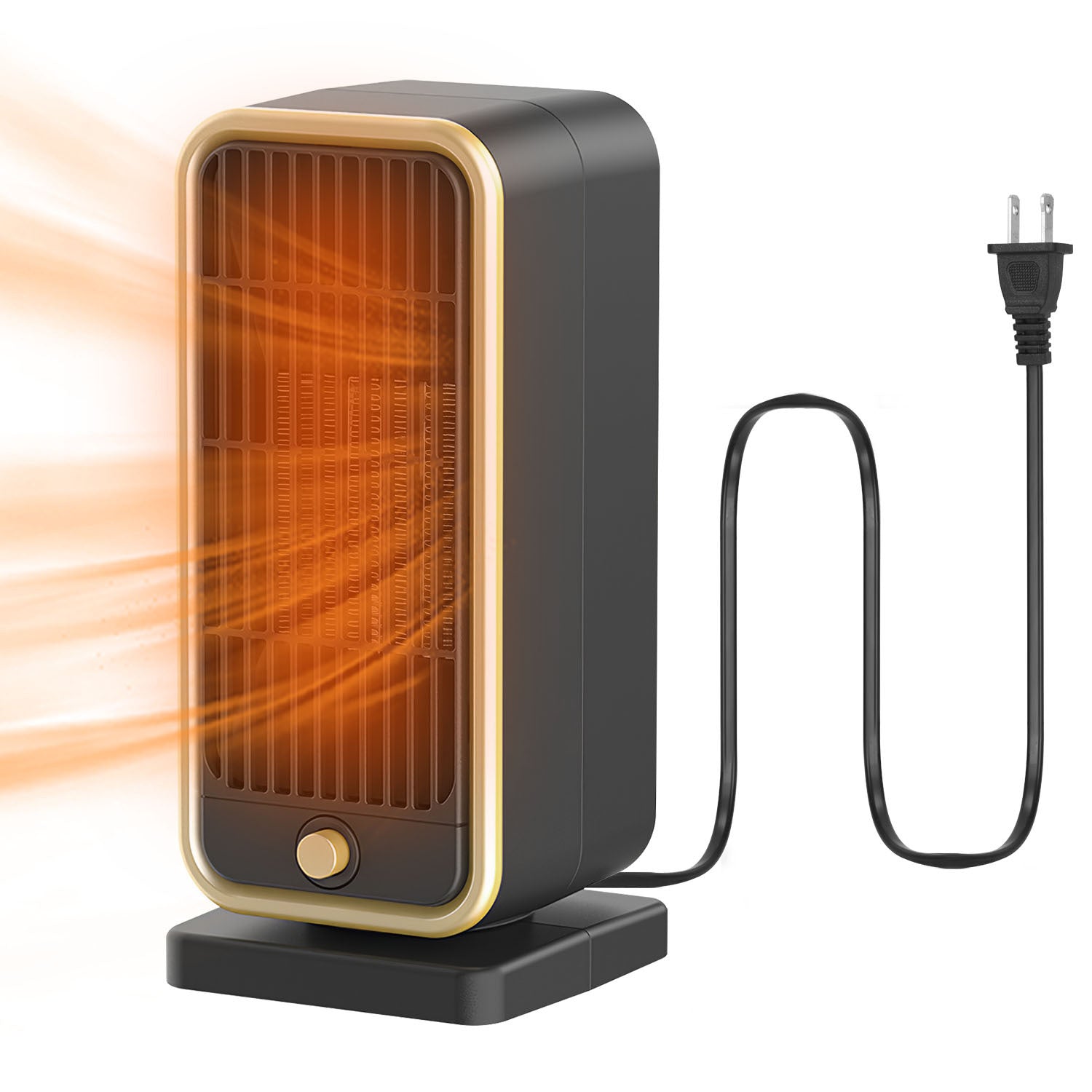 1Pc 500W Portable Electric Heater PTC Ceramic Heating Space Heater Overheating Tip Over Protection 3S Heating Space For 322 Sq FT Home Office Use