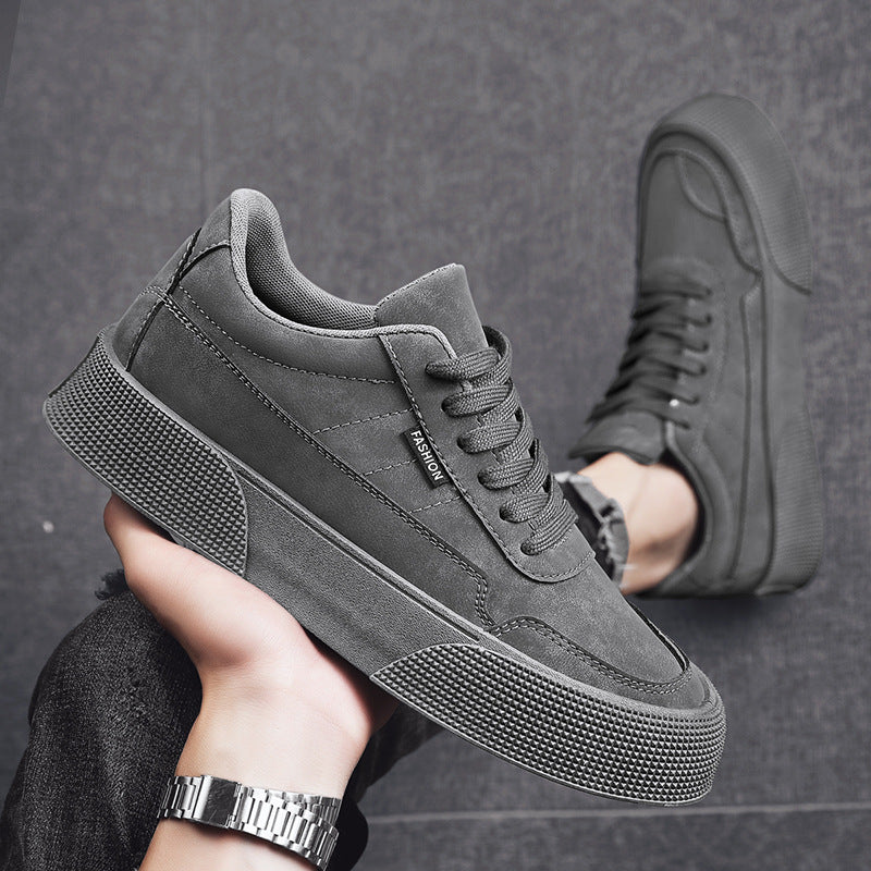 NEW Casual Board Flat Shoes Men Breathable Thick-soled Lace-up Sneakers For Walking Running