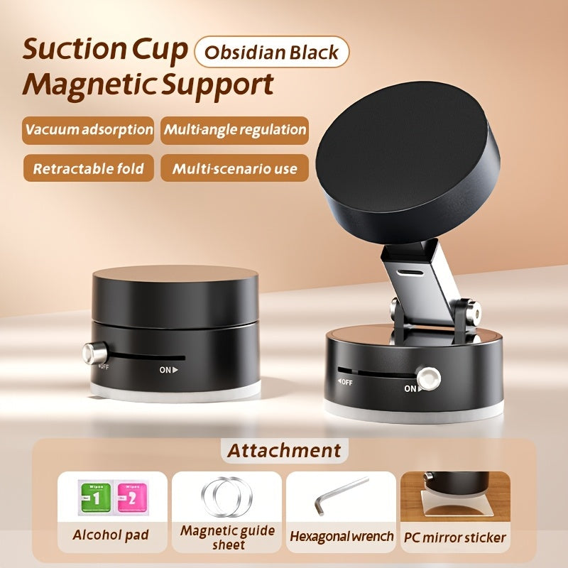 NEW Ultra Magnetic Phone Holder Foldable Car Phone Mount Dashboard Phone Bracket 360 Degree Rotation Vacuum Suction Cup GPS Stand