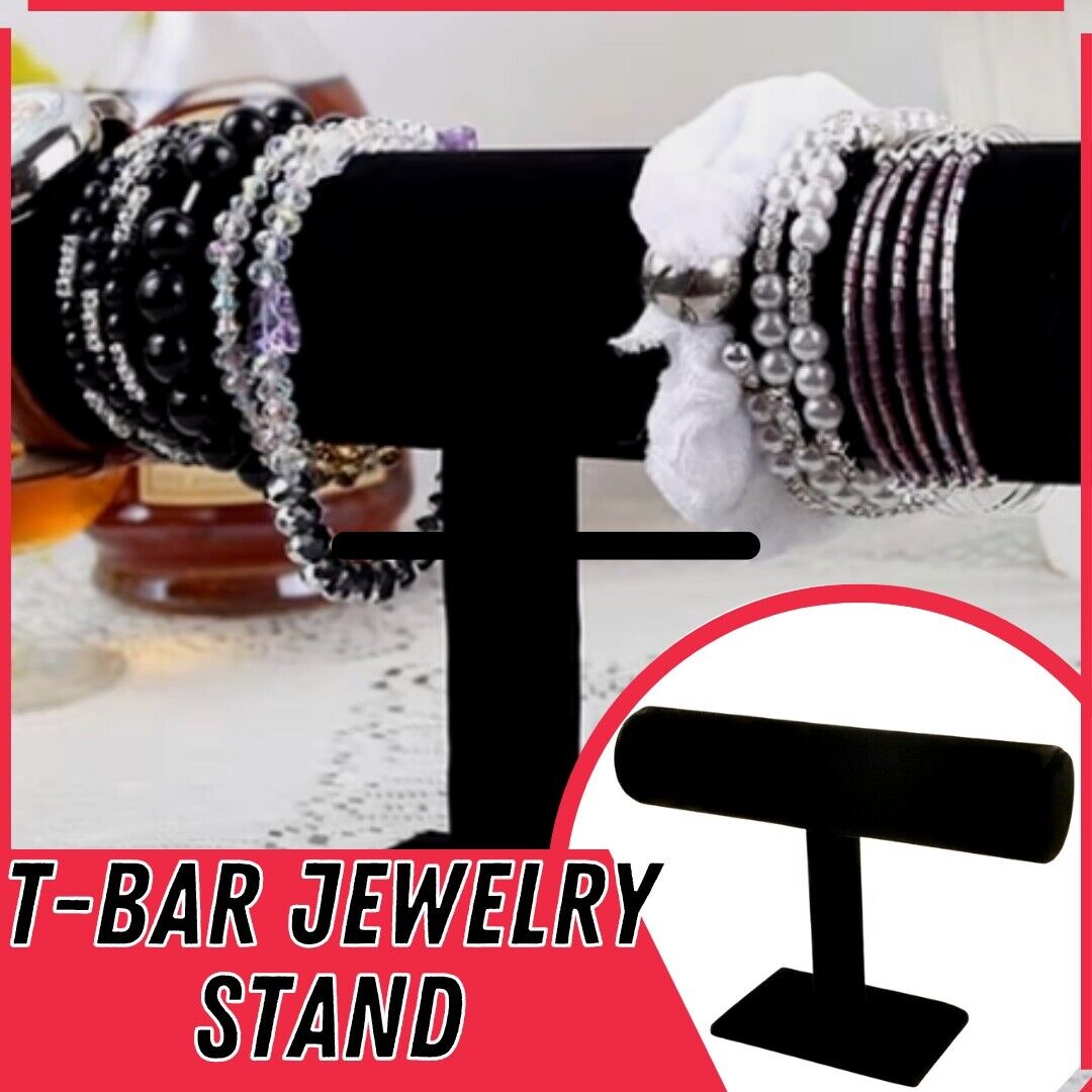T-Bar Bracelet Holder Necklace Organizer Jewelry Watch Stand