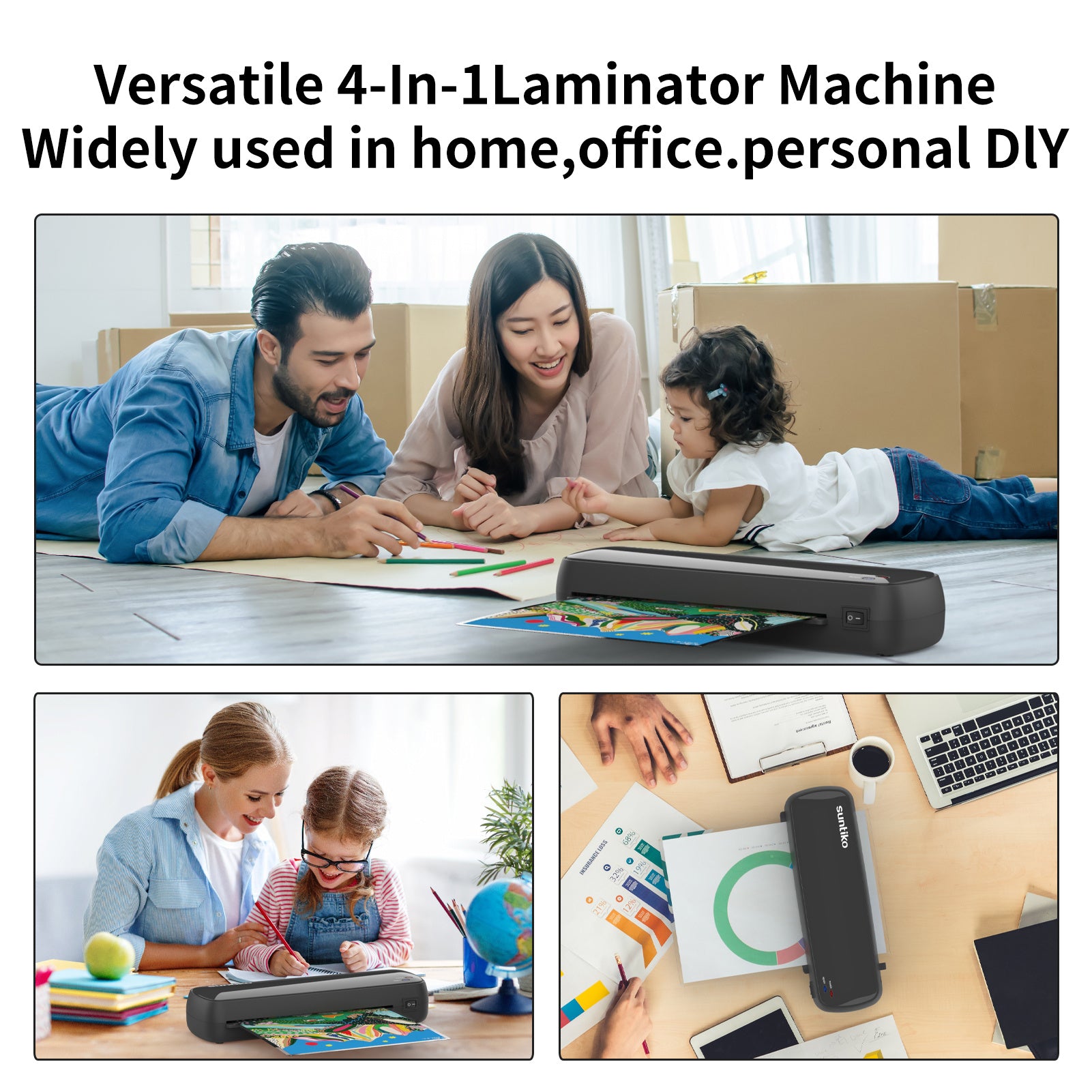 NEW Laminator Machine,It Has Quick Warm Up, Fast Laminating Documentation And Photos, Increases Their Long Term Color Preservation. Suitable For Family, Office And School,A4.A5.A6 Size