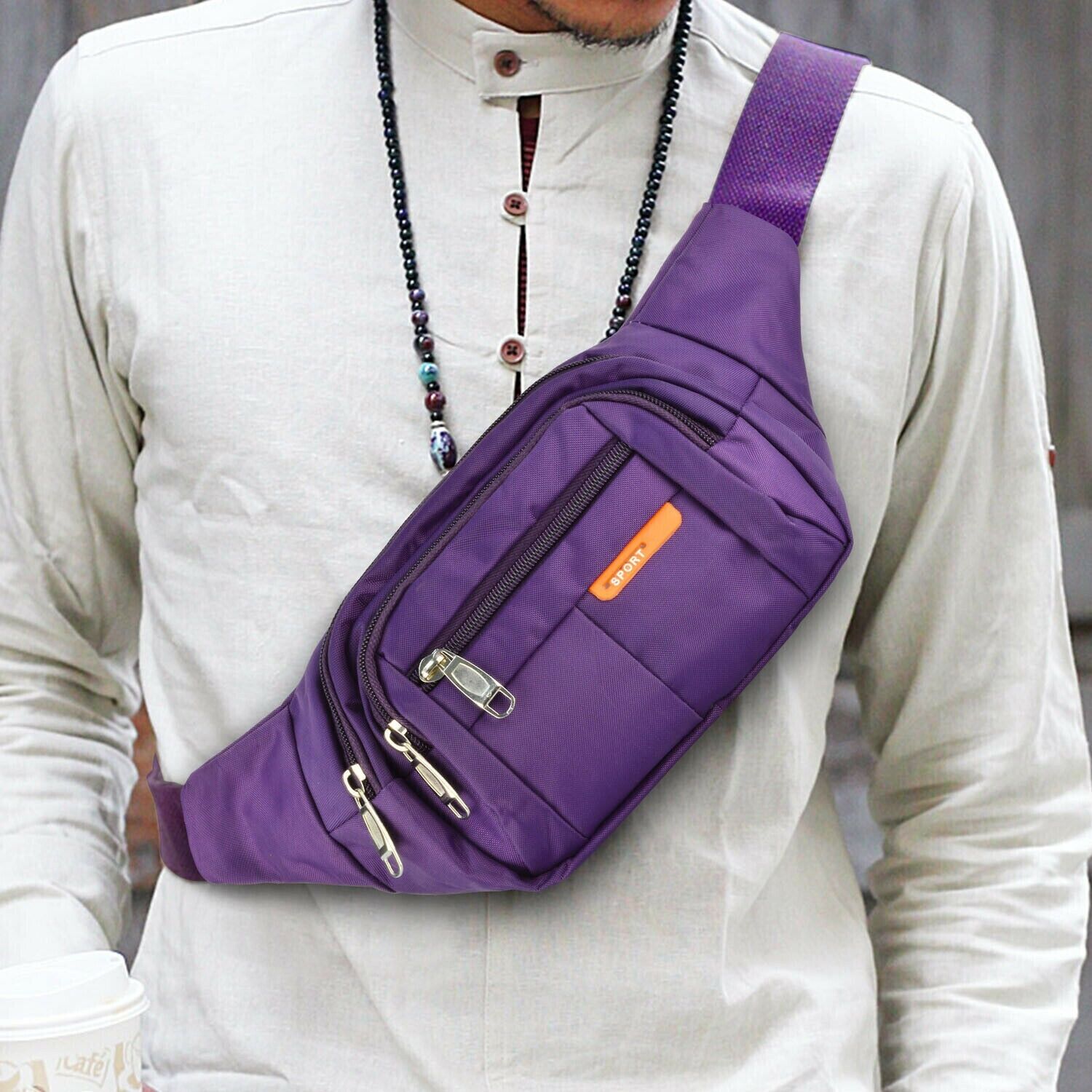 NEW Men & Women Fanny Pack Belt Waist Bag Cross Body Sling Shoulder Travel Sport Pouch