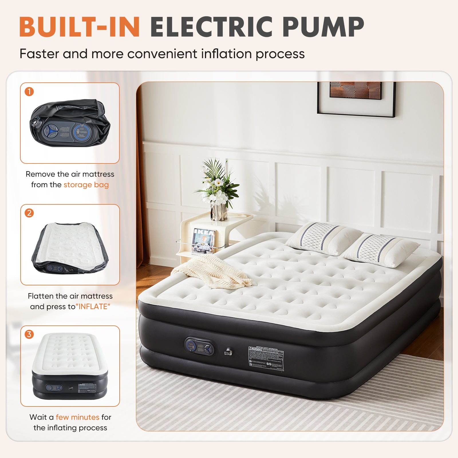 NEW 18 Inch Inflatable Mattress Air Bed