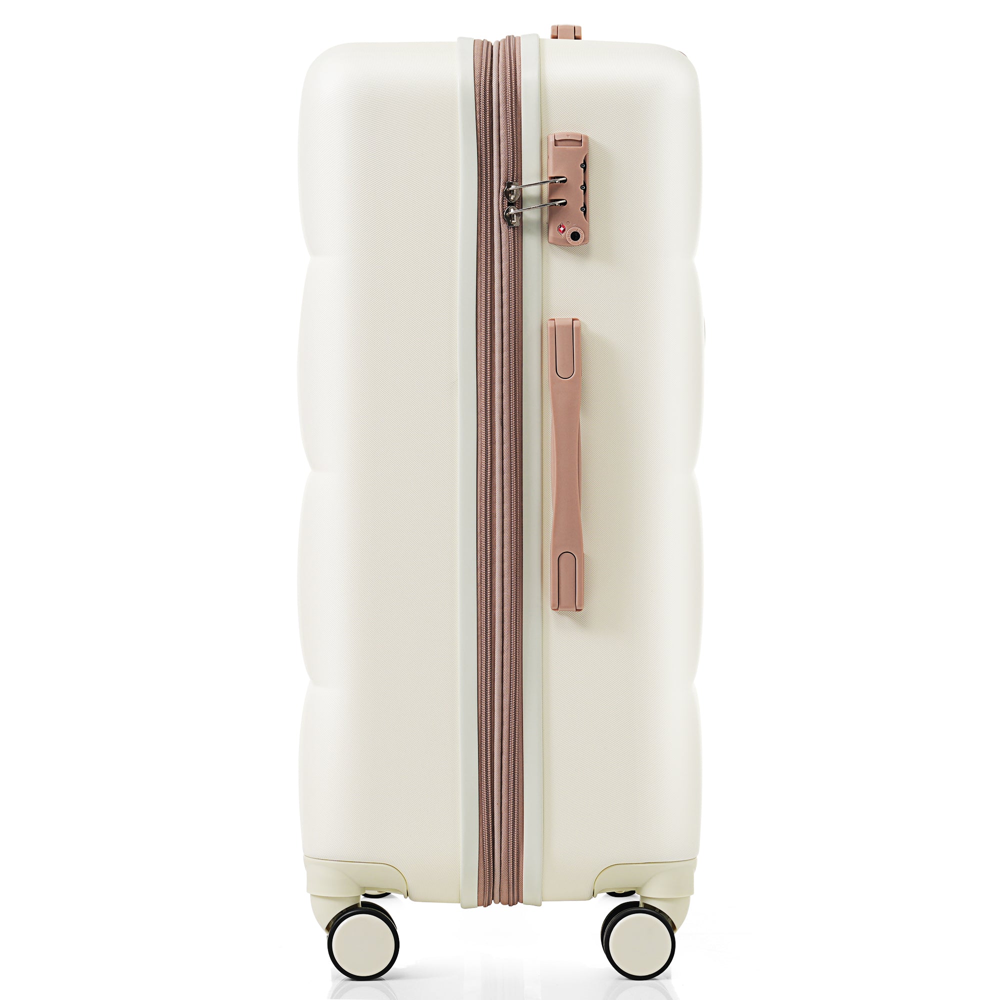 3-Piece Lightweight ABS Luggage Set with USB Charging Port, Spinner Wheels & Expandable Suitcase