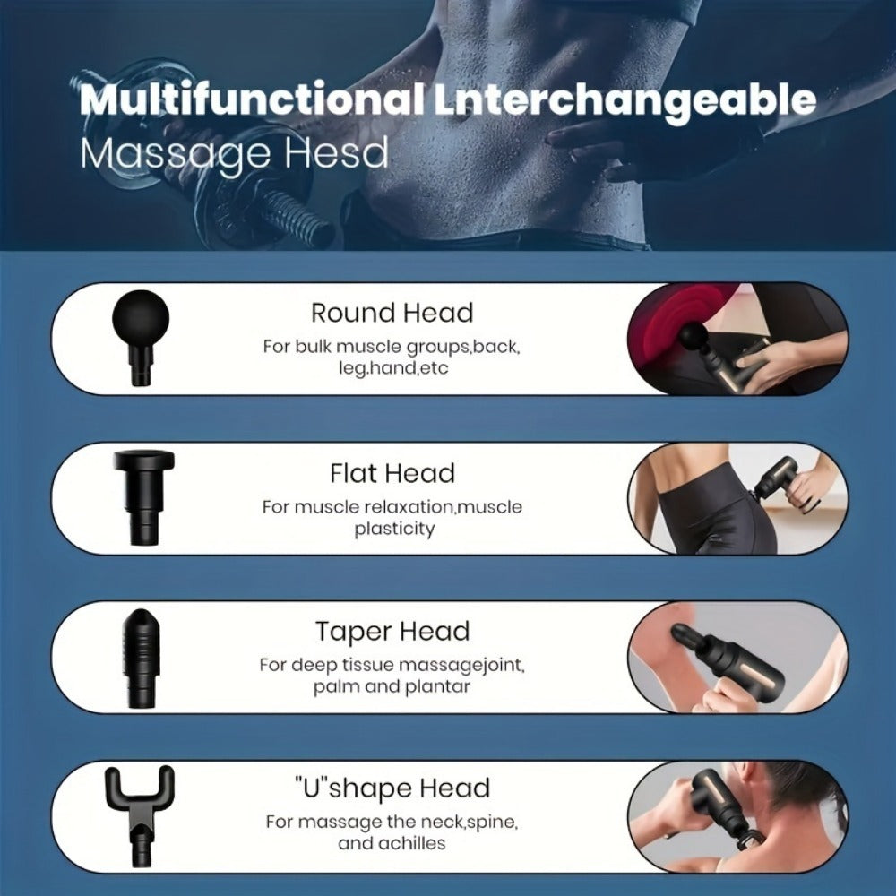 NEW Random Color Fascia Gun Household Portable Muscle Relaxer USB Rechargeable Small Massager Mini Fascia Gun