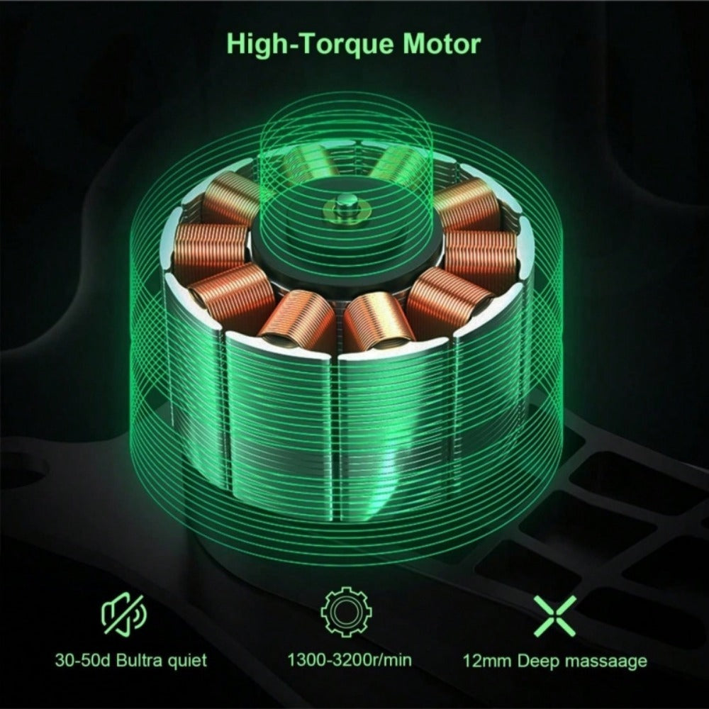 NEW Massage Gun Deep Tissue Percussion Massager For Athletes,Handheld Body Back Muscle Massager Gun With 8 Massage Heads