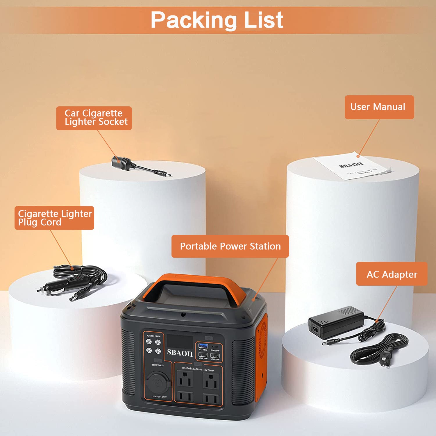 NEW US Plug Portable Power Station P302,300W 296Wh Backup Lithium Battery,Solar Generator For Home And Outdoor Emergency Power Supply,Solar Panel Is Not Included