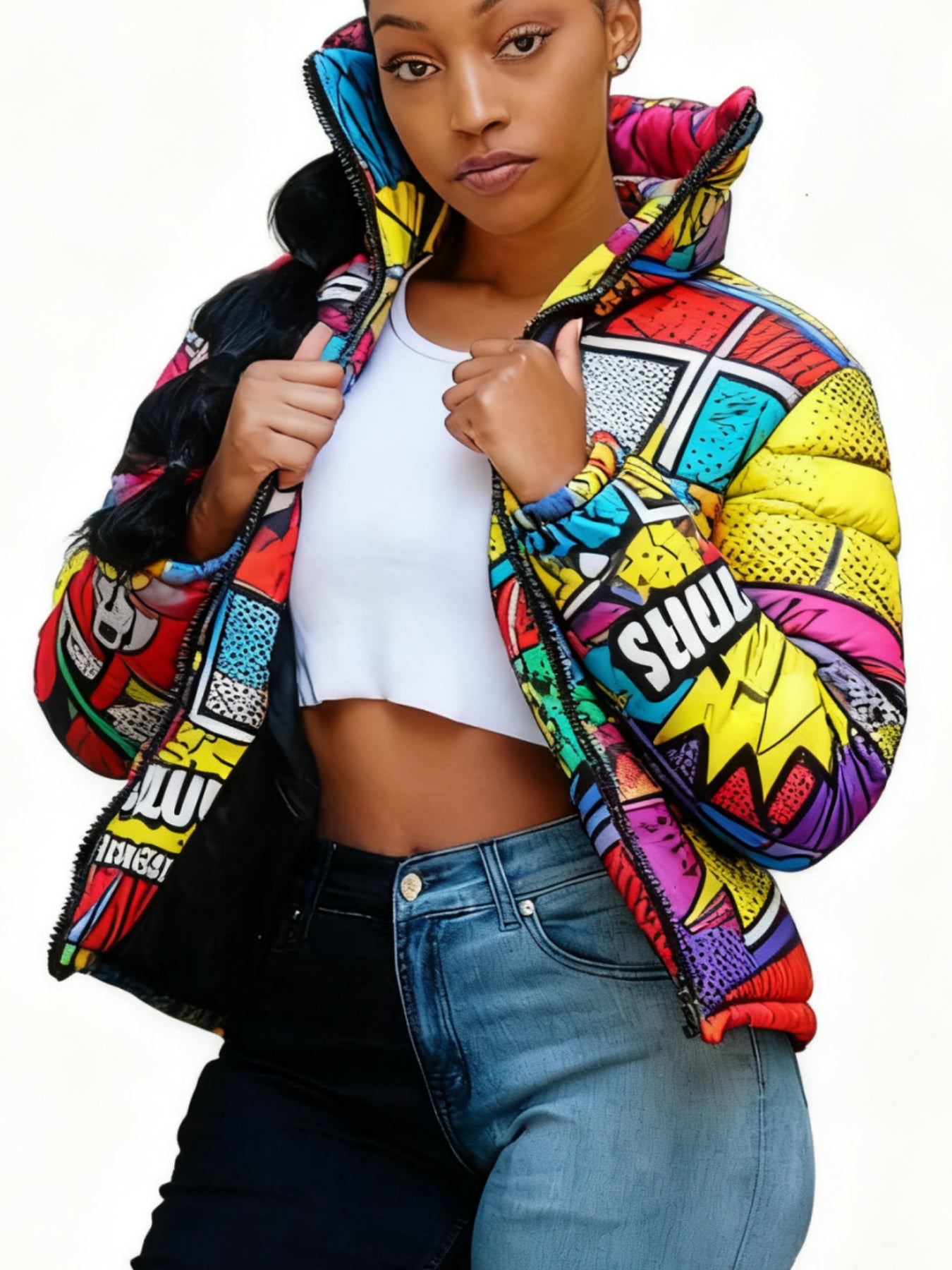 Women's Jackets, Cute Short Warm Coats, Fashionable Casual Cardigan Coats, Colorful Parkas