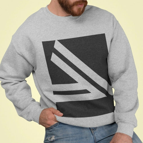 Men’s Graphic Crewneck Sweatshirt – Loose Fit, Soft Cotton-Blend Pullover
