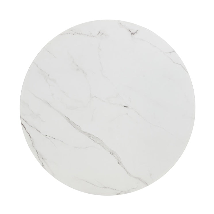 NEW LIVING ROOM DINING TABLE-WHITE ROUND TABLE WITH GOLD LEGS 80CM IN DIAMETER (US ONLY).