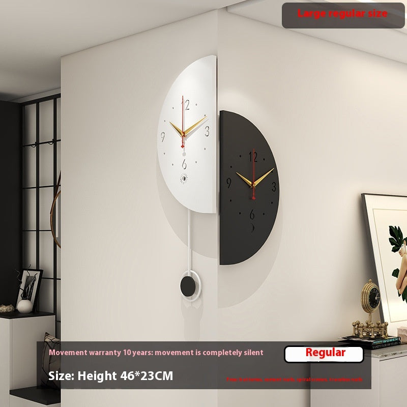 W Modern Double-sided Corner Clock