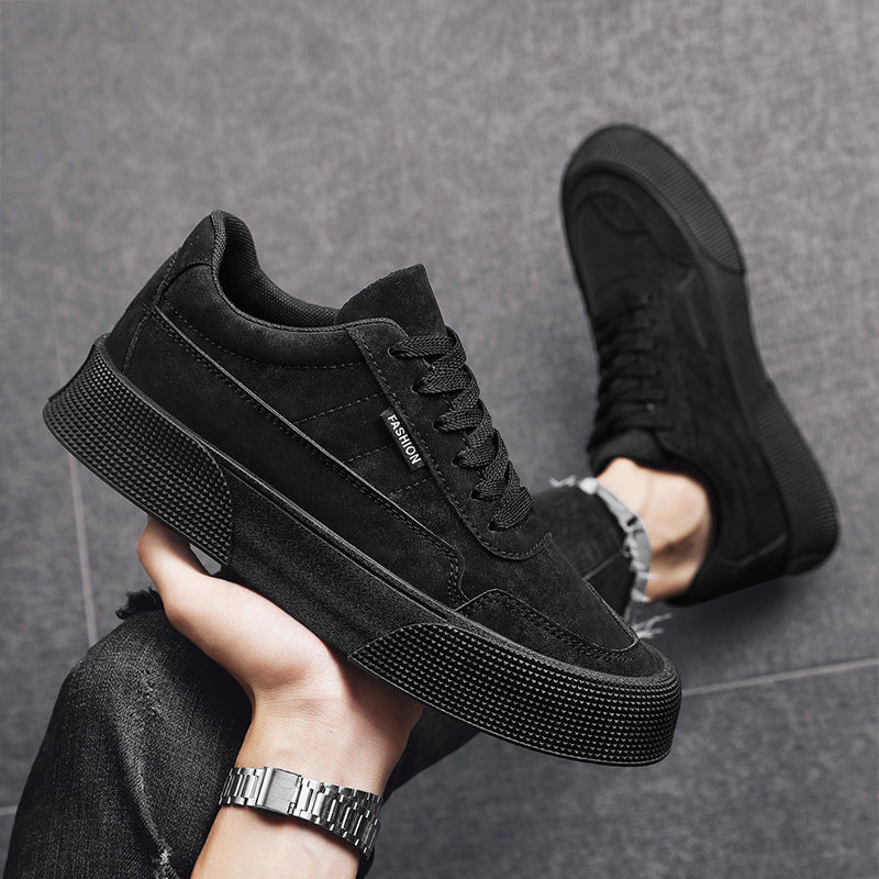 NEW Casual Board Flat Shoes Men Breathable Thick-soled Lace-up Sneakers For Walking Running
