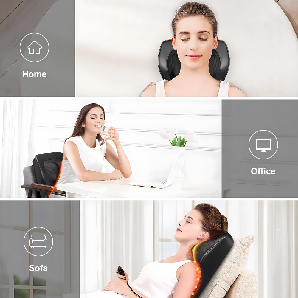 Waist & Back Full Body Massager, Heated Massager For Back, Neck, Shoulders & 3 Adjustments,