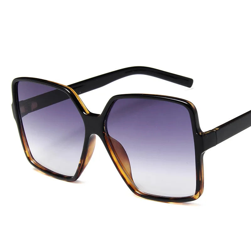 Women Oversized Sunglasses Gradient Plastic