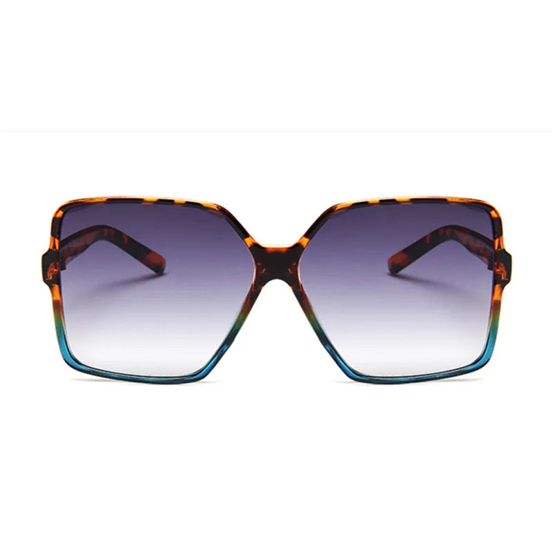Women Oversized Sunglasses Gradient Plastic