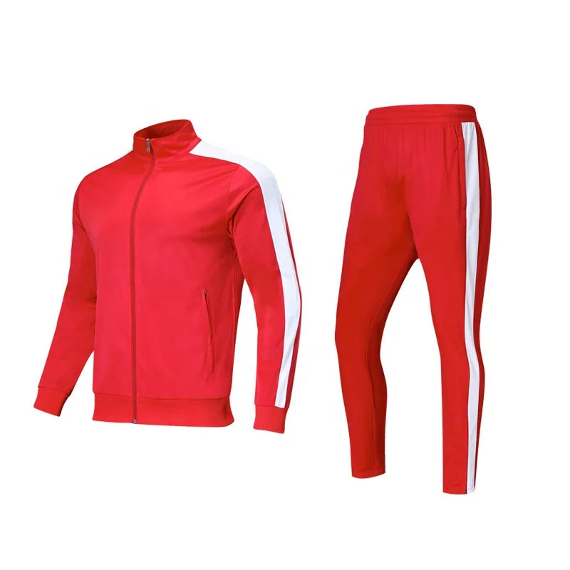 New Autumn Winter Adults Men Tracksuit Sets Full Zipper Kids Soccer Sets Male Tracksuits Casual Jogging Sports Wear