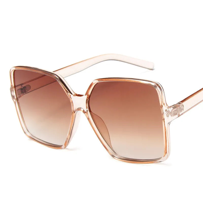 Women Oversized Sunglasses Gradient Plastic