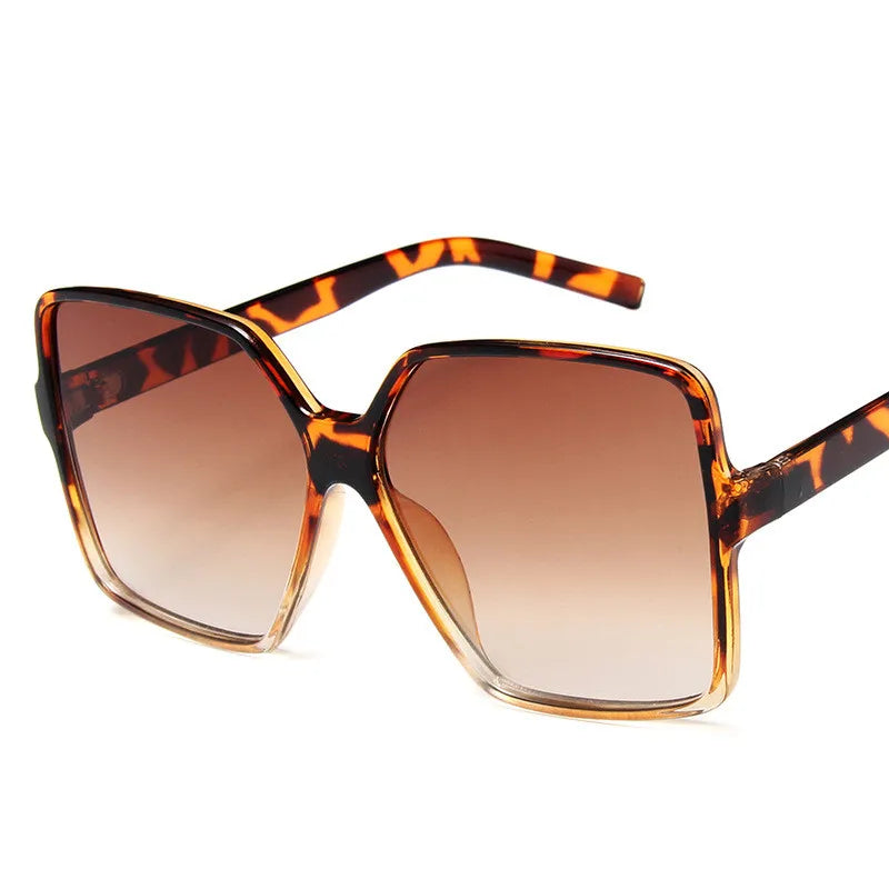 Women Oversized Sunglasses Gradient Plastic