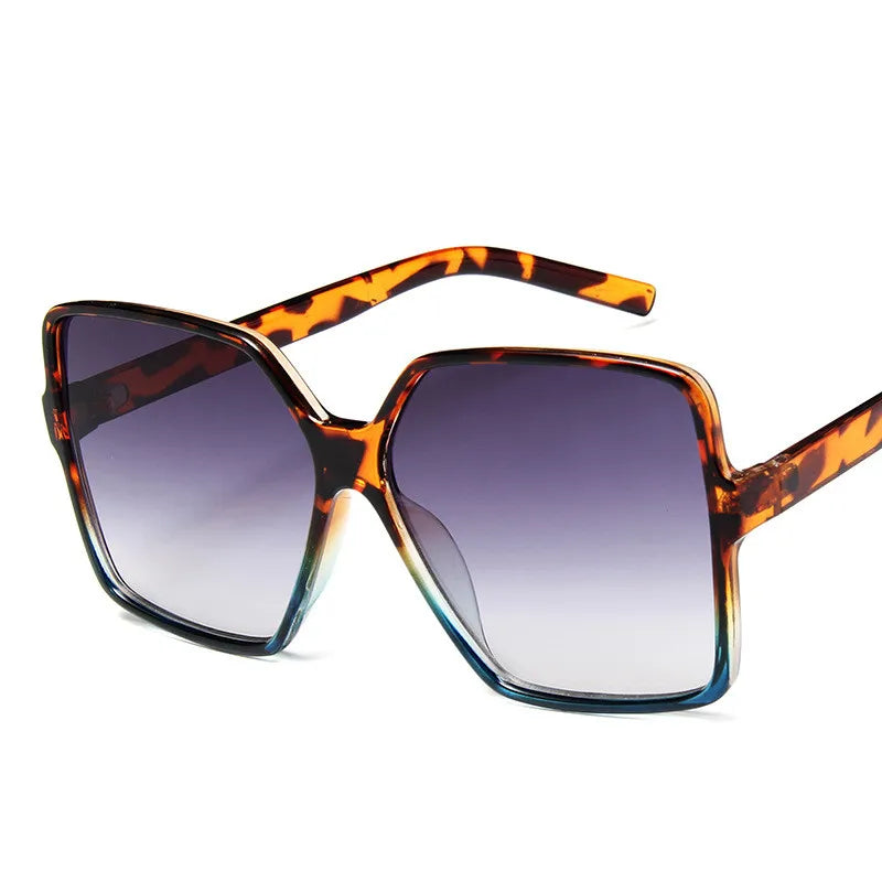 Women Oversized Sunglasses Gradient Plastic