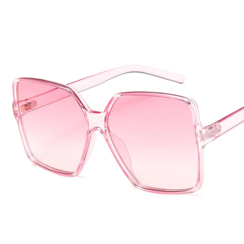 Women Oversized Sunglasses Gradient Plastic