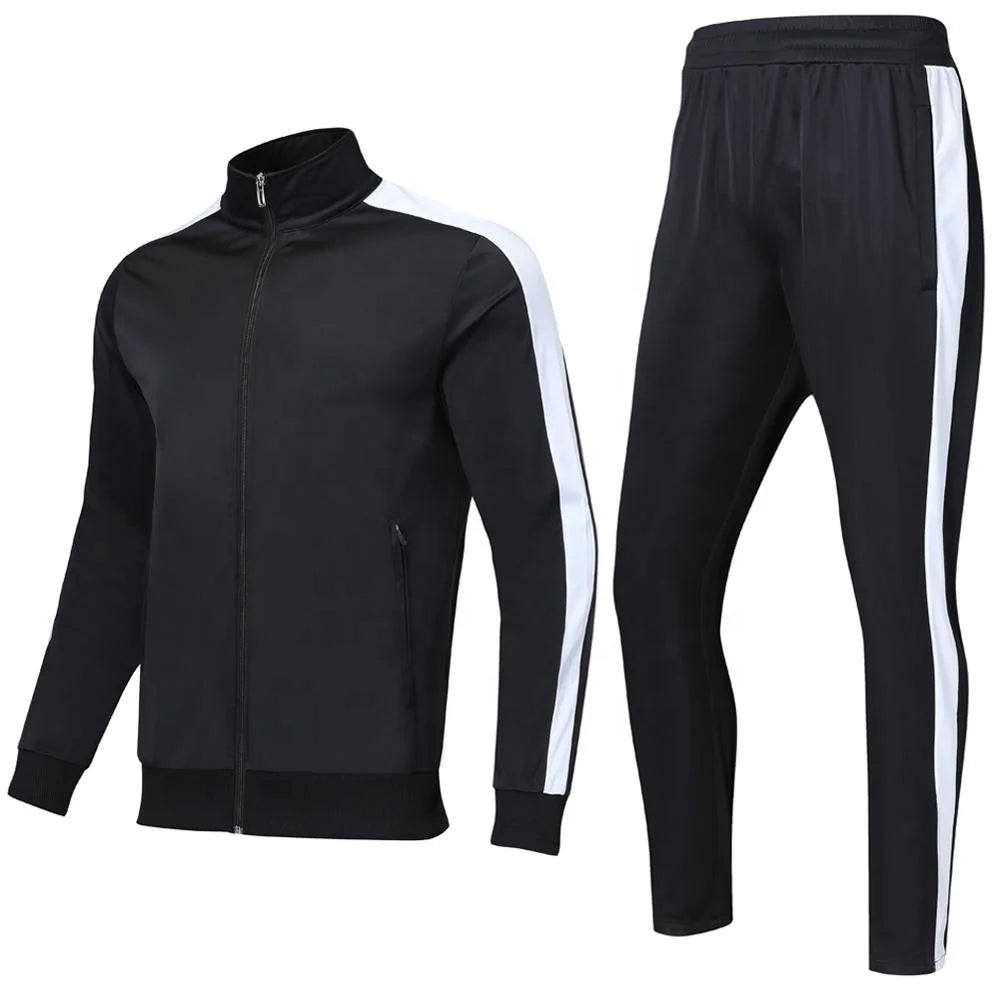 New Autumn Winter Adults Men Tracksuit Sets Full Zipper Kids Soccer Sets Male Tracksuits Casual Jogging Sports Wear