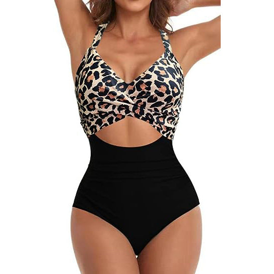Fashion Casual Cross One-piece Swimsuit