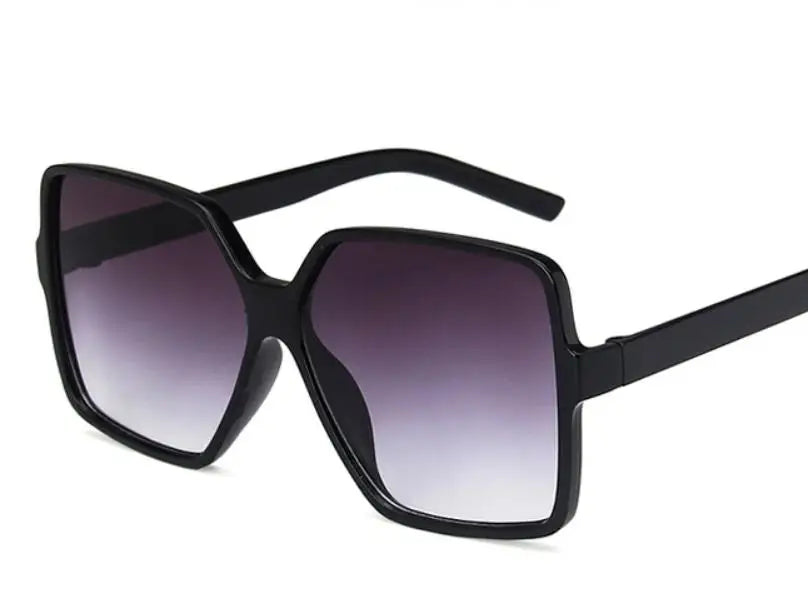 Women Oversized Sunglasses Gradient Plastic