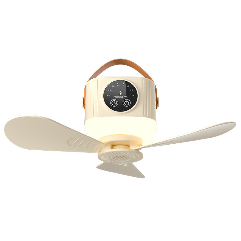 NEW Multifunctional Light Small Ceiling Fan Outdoor Camping USB Rechargeable Fan
