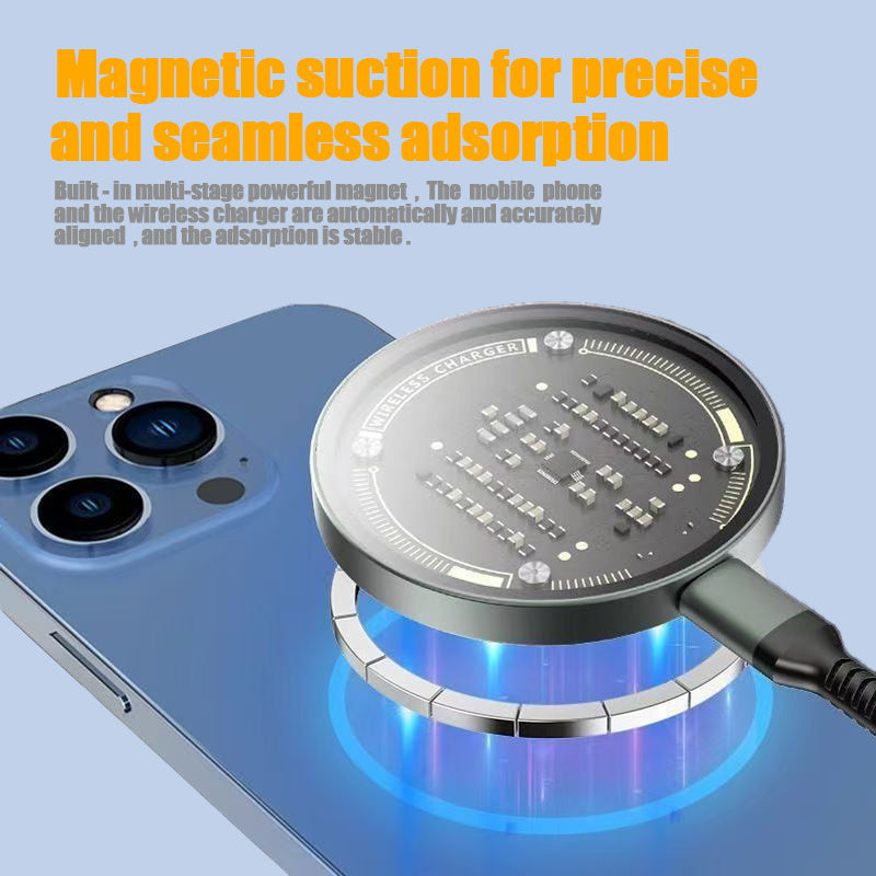 NEW Qi2 Wireless Charger 15W Magnetic Wireless Fast Charging Is Suitable For 12-16PG Mobile Phone Models. Support Temu Us