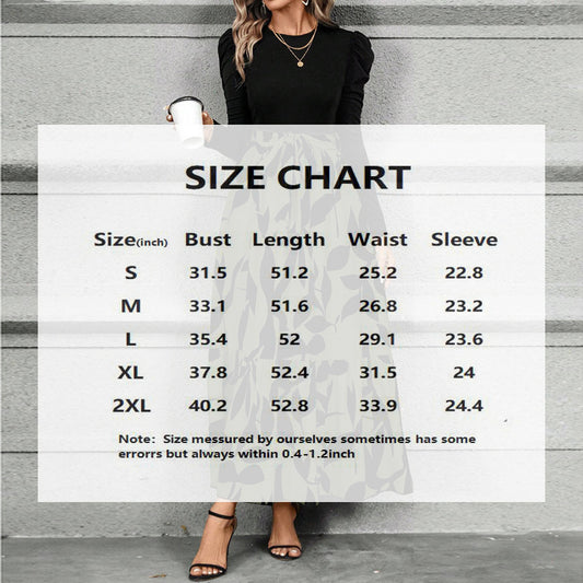 NEW Women's Round Neck Long Sleeve Dress, Patchwork Print & Pleated Maxi Dress With Waist Bow For Spring & Fall