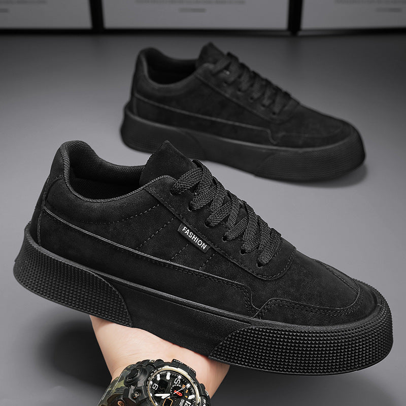 NEW Casual Board Flat Shoes Men Breathable Thick-soled Lace-up Sneakers For Walking Running