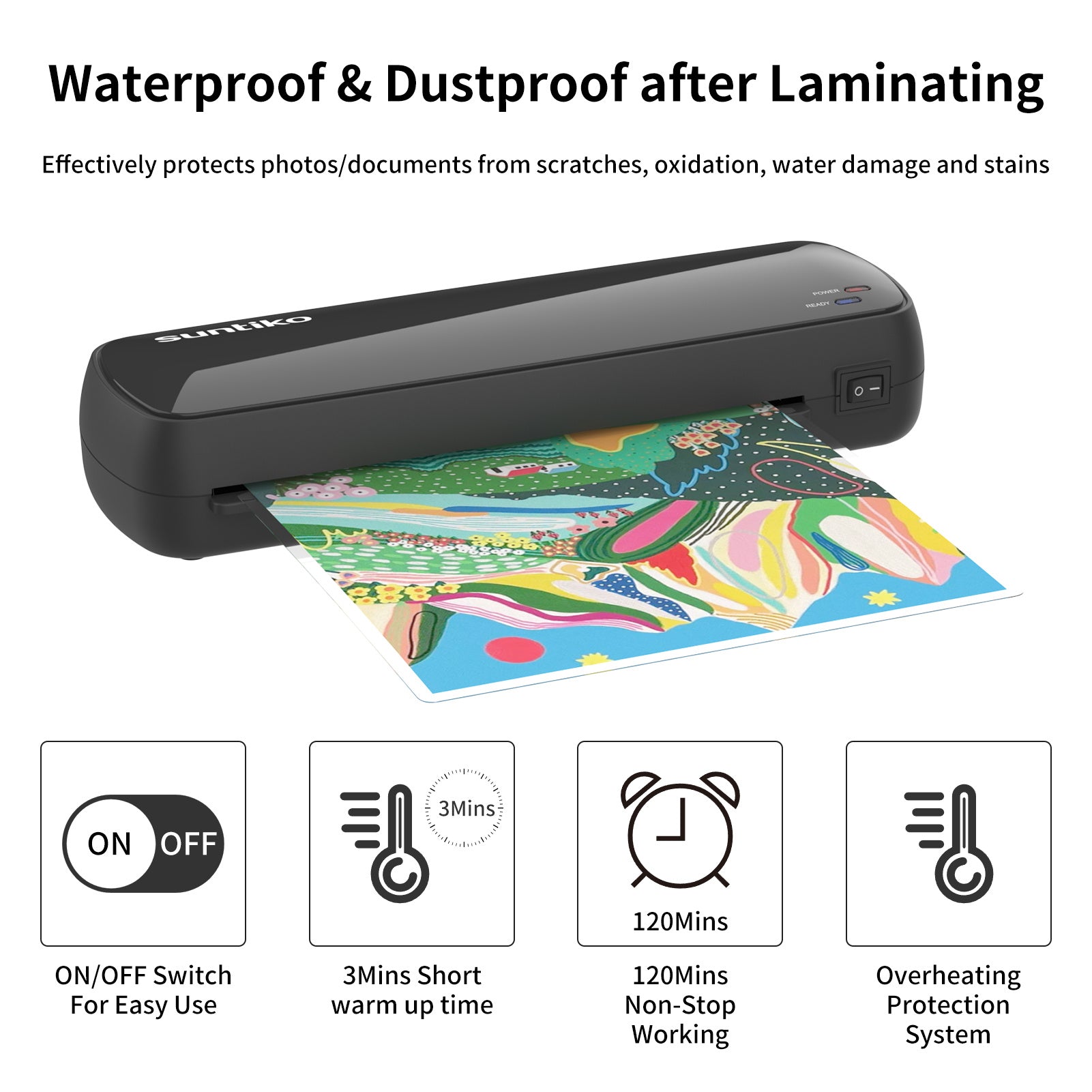 NEW Laminator Machine,It Has Quick Warm Up, Fast Laminating Documentation And Photos, Increases Their Long Term Color Preservation. Suitable For Family, Office And School,A4.A5.A6 Size