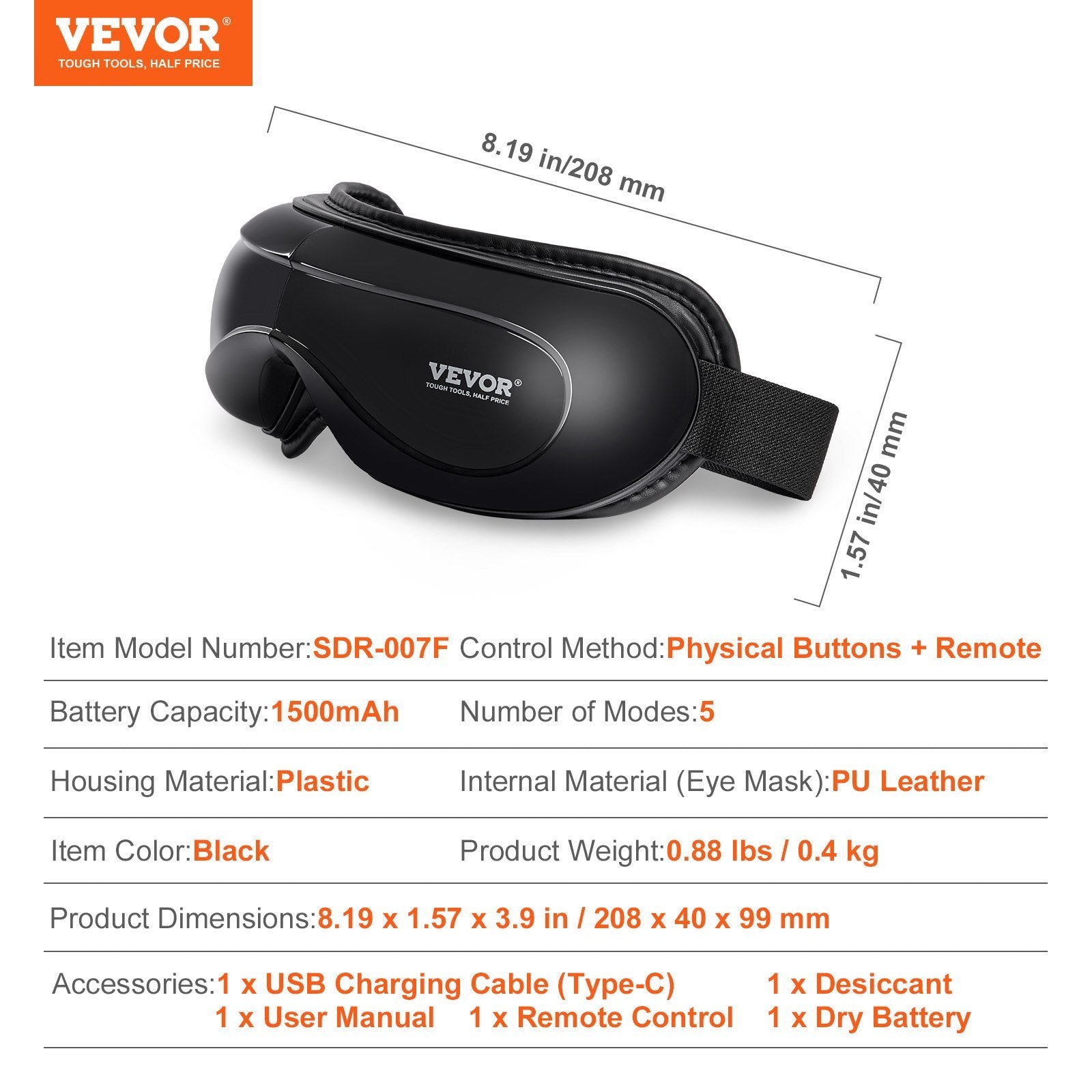 NEW Eye Massager With Heat & Remote Eye Care Device 5 Modes Bluetooth Music