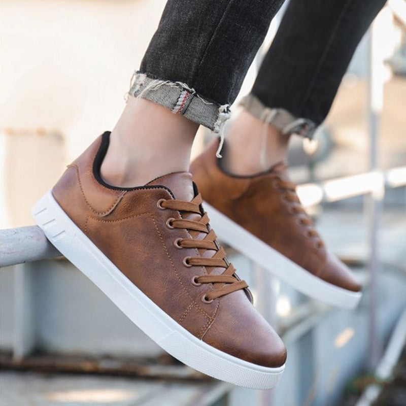 NEW Lace-up Flat Shoes Men&