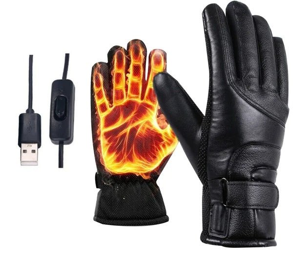 Electric USB Heated Gloves Winter Warming Thermal Ski Snow Hand Warm Windproof - JonaStore
