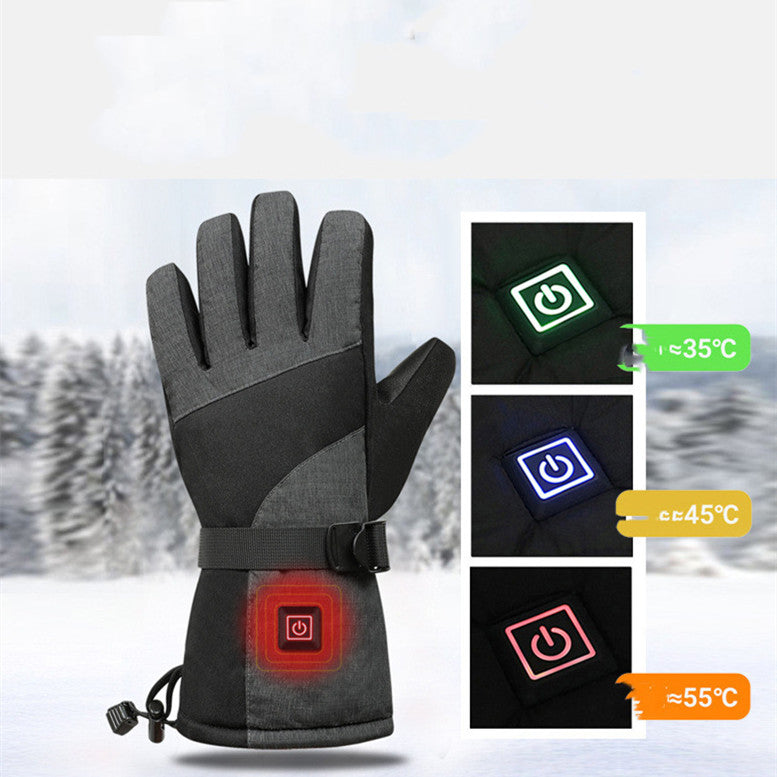 Rechargeable Heated Winter Gloves – Waterproof Thermal Electric Gloves with Full-Hand Heating (Batteries Included)