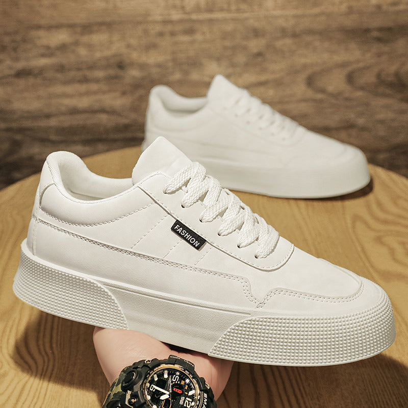 NEW Casual Board Flat Shoes Men Breathable Thick-soled Lace-up Sneakers For Walking Running