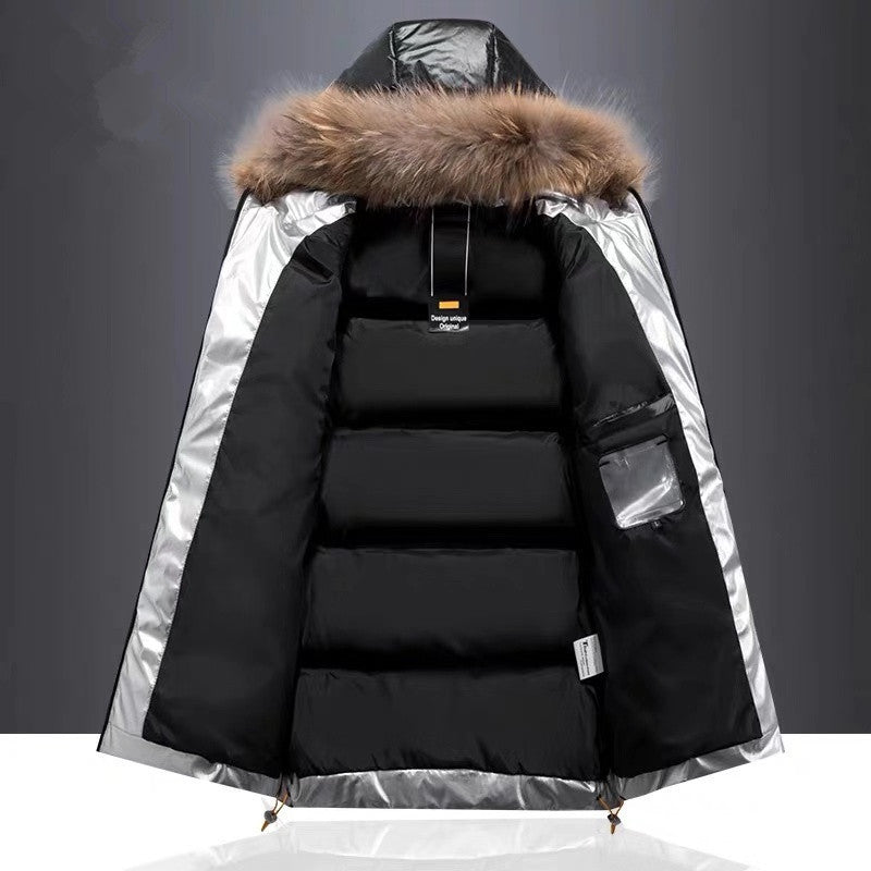Shiny hooded down padded jacket - JonaStore